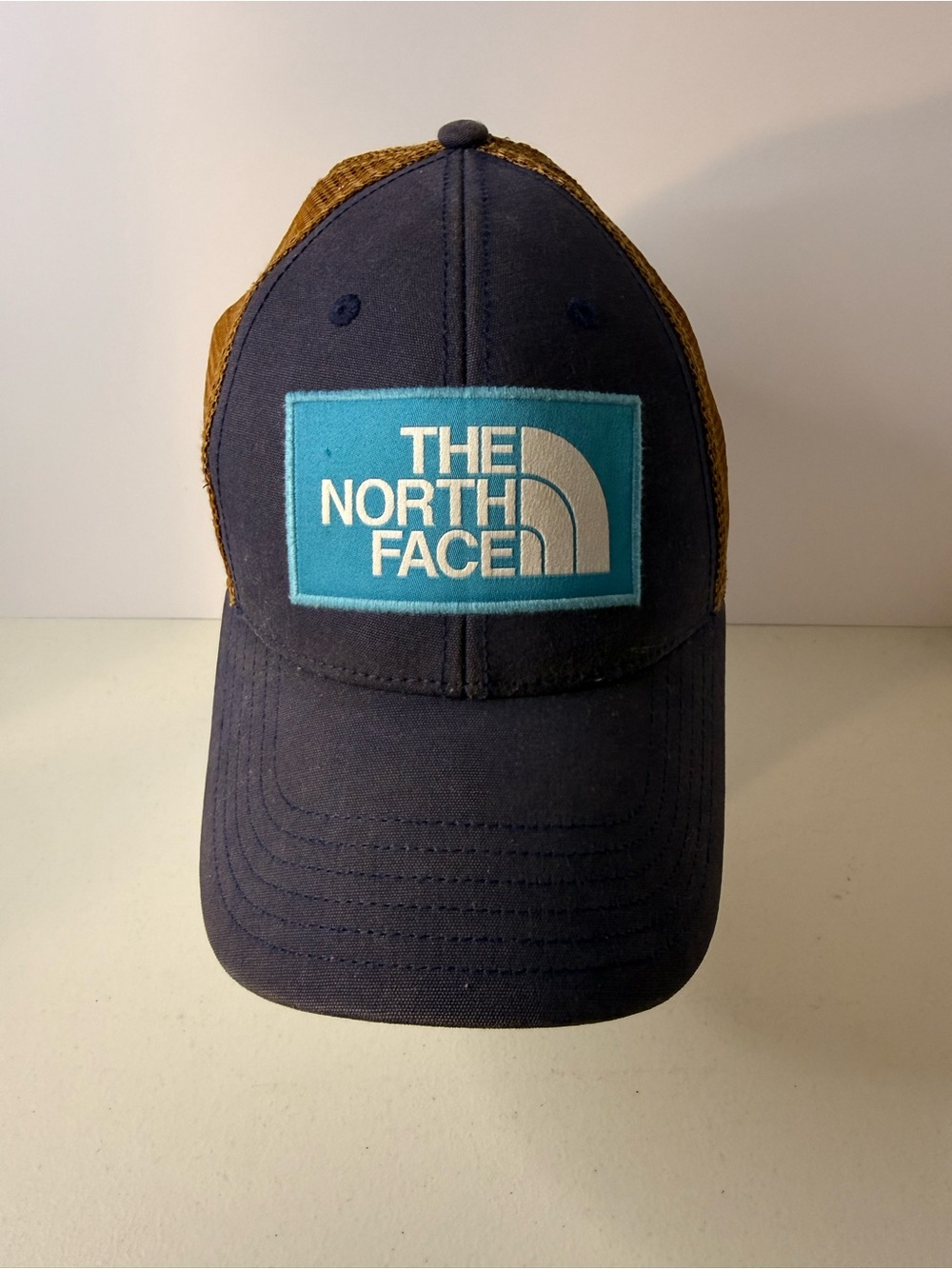 The North Face Mudder Trucker Hat - Navy/Brown/Teal Gorpcore Cap
